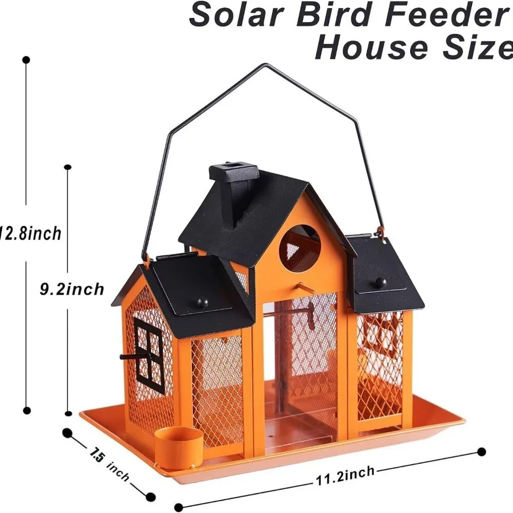 Metal Wild Bird Feeder for Outdoors, Large Cardinal Bird Feeder Birdhouses